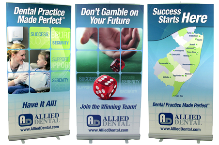 Trade Show Graphic for Allied Dental Designed by DDA